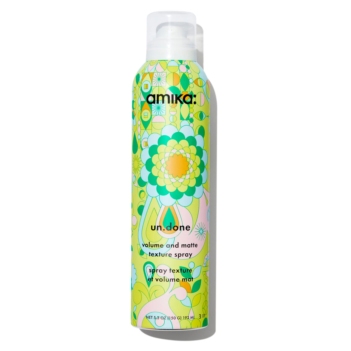 amika spray bottle front view showing brand and matte texture benefit