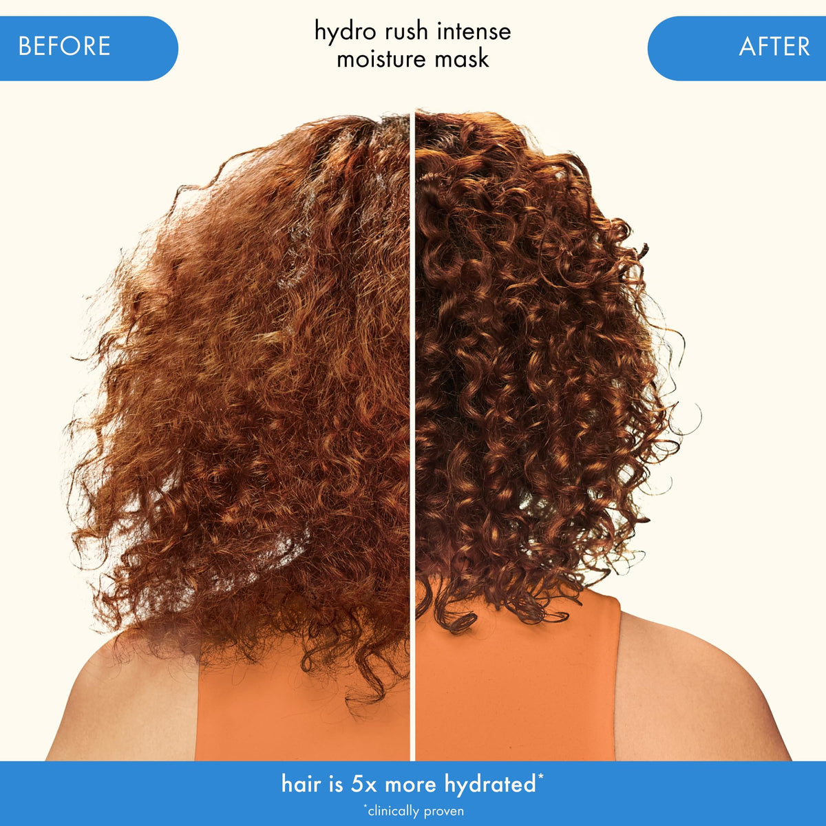 Amika Hydro Rush being applied to curly hair demonstrating ease of distribution and detangling
