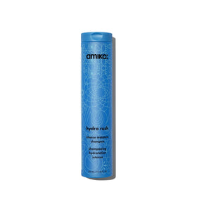 Amika hydro rush front bottle on white background showing 275ml benefit