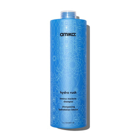 Amika Hydro Rush front packaging shows product and size, conveys hydration benefit