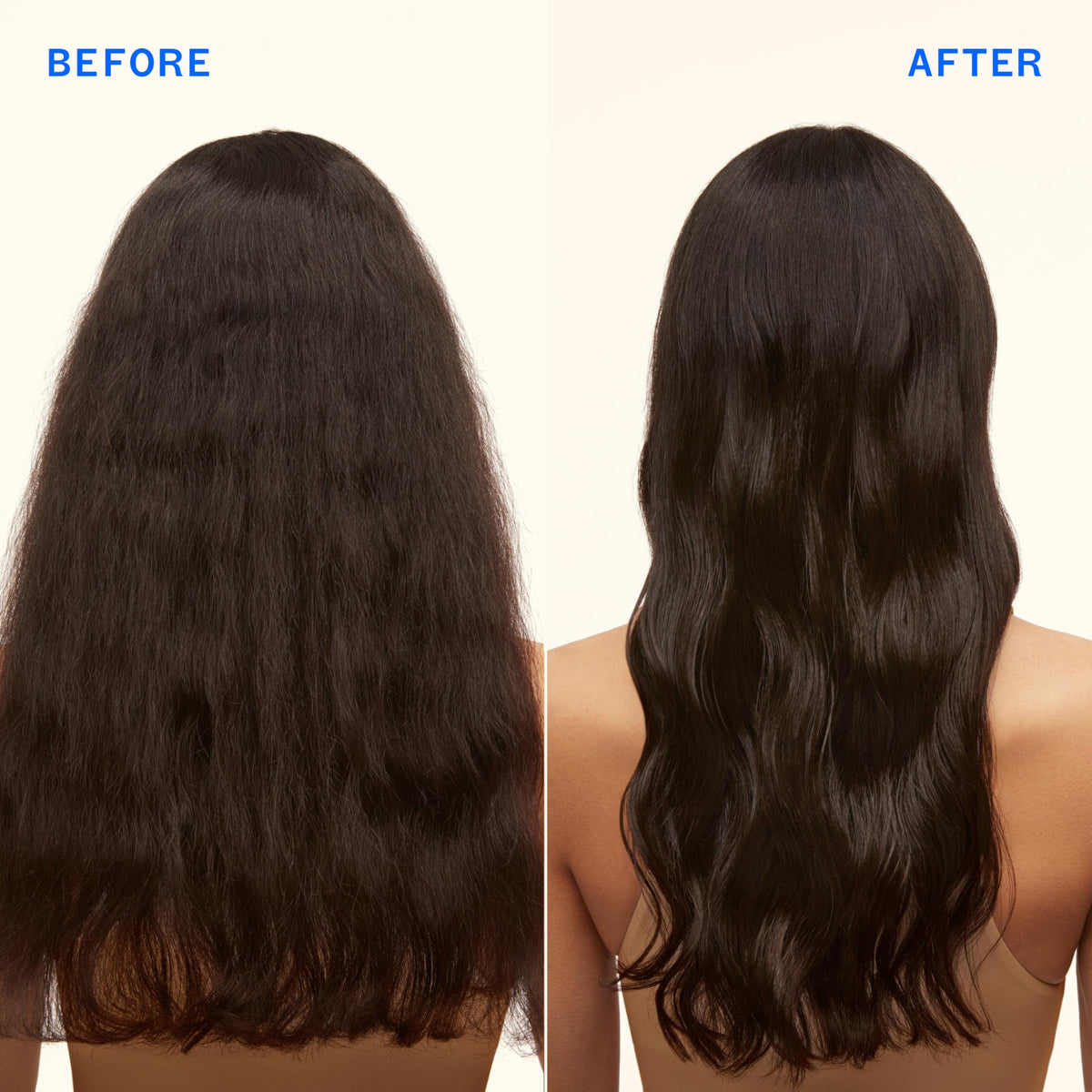 Amika Hydro Rush in-shower application on wet hair illustrating slip and detangling