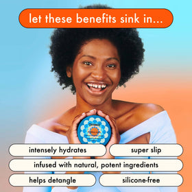 Amika Hydro Rush open jar whipped texture highlighting creamy spreadability and coverage