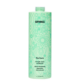 Amika the kure conditioner front bottle shows large 1000ml size and professional packaging benefit convenience