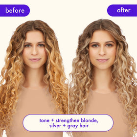 amika mask applied to blonde hair in salon demonstrating toning action and repair benefit