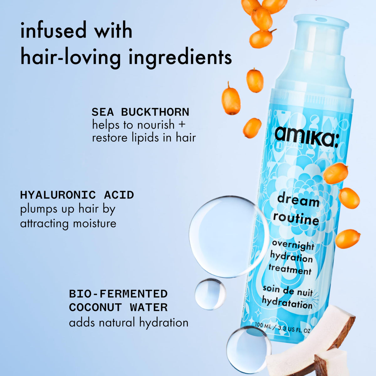 Amika creamy mask close-up showing rich consistency for deep hydration