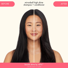 amika in-shower use demonstrating application for cleaner, shinier hair