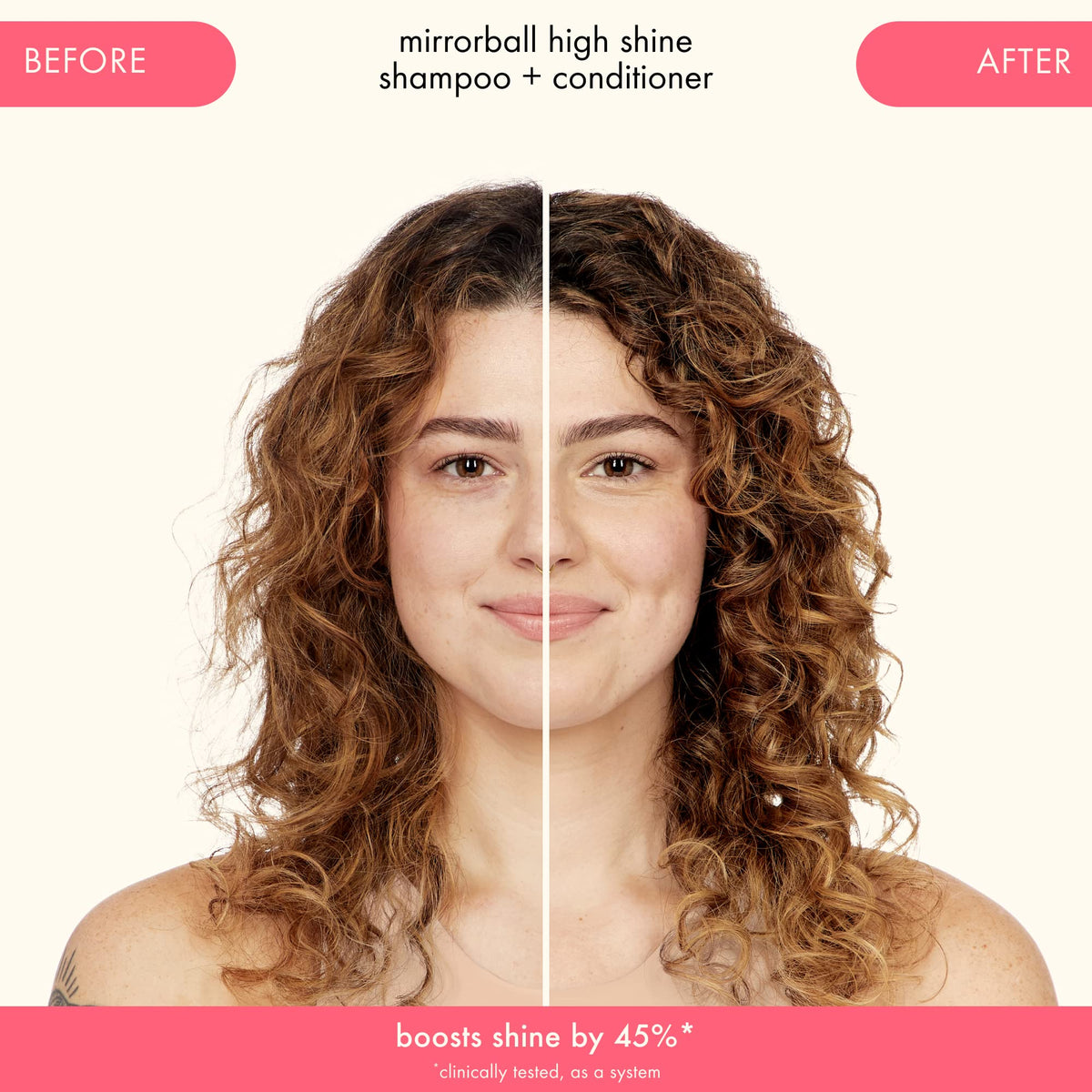 amika before-and-after lengths and ends showing softer, glossier finish