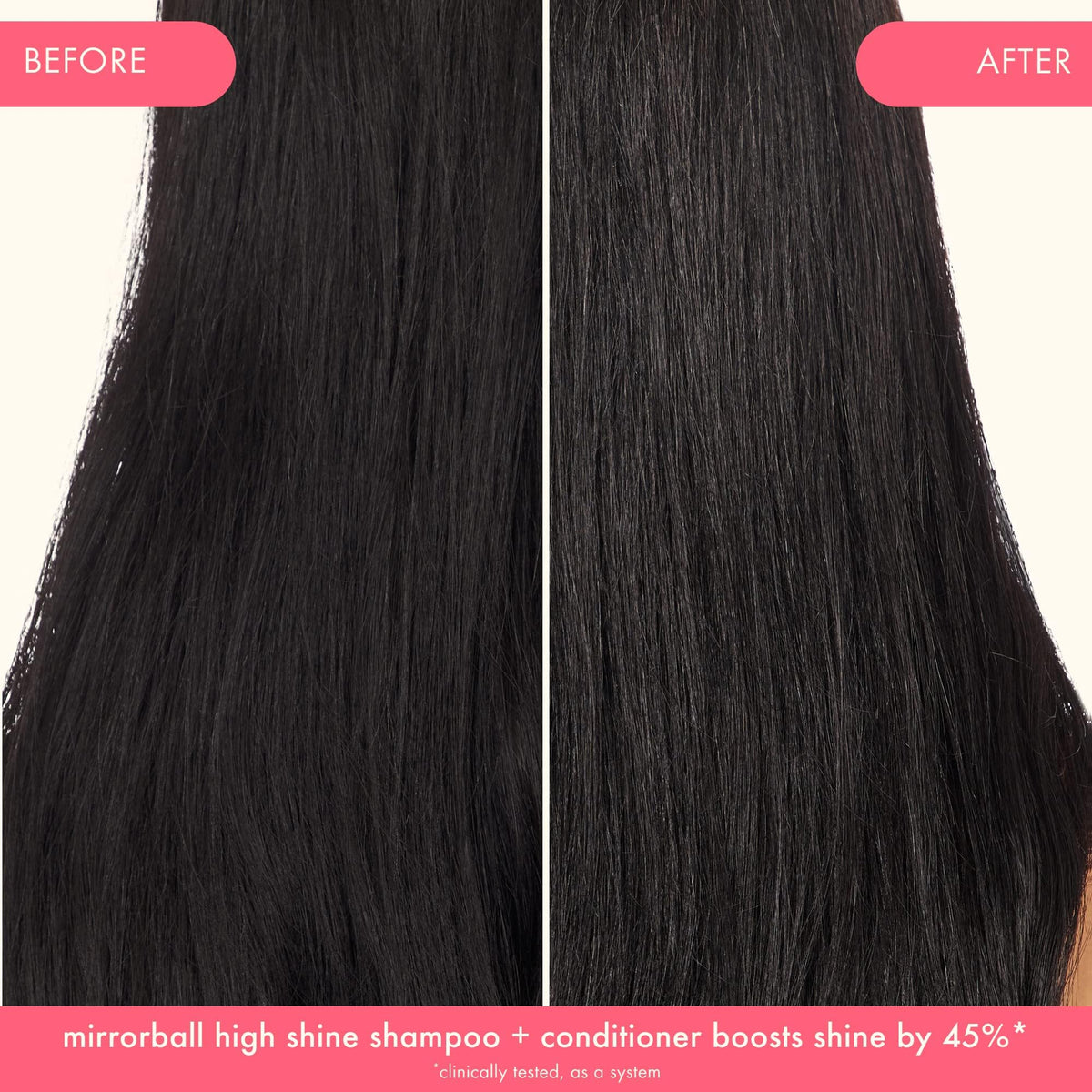 Amika mirrorball shampoo droplet on fingertip close-up highlighting concentrated antioxidant boost