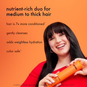 Amika Normcore back label close-up highlighting ingredient transparency and benefits