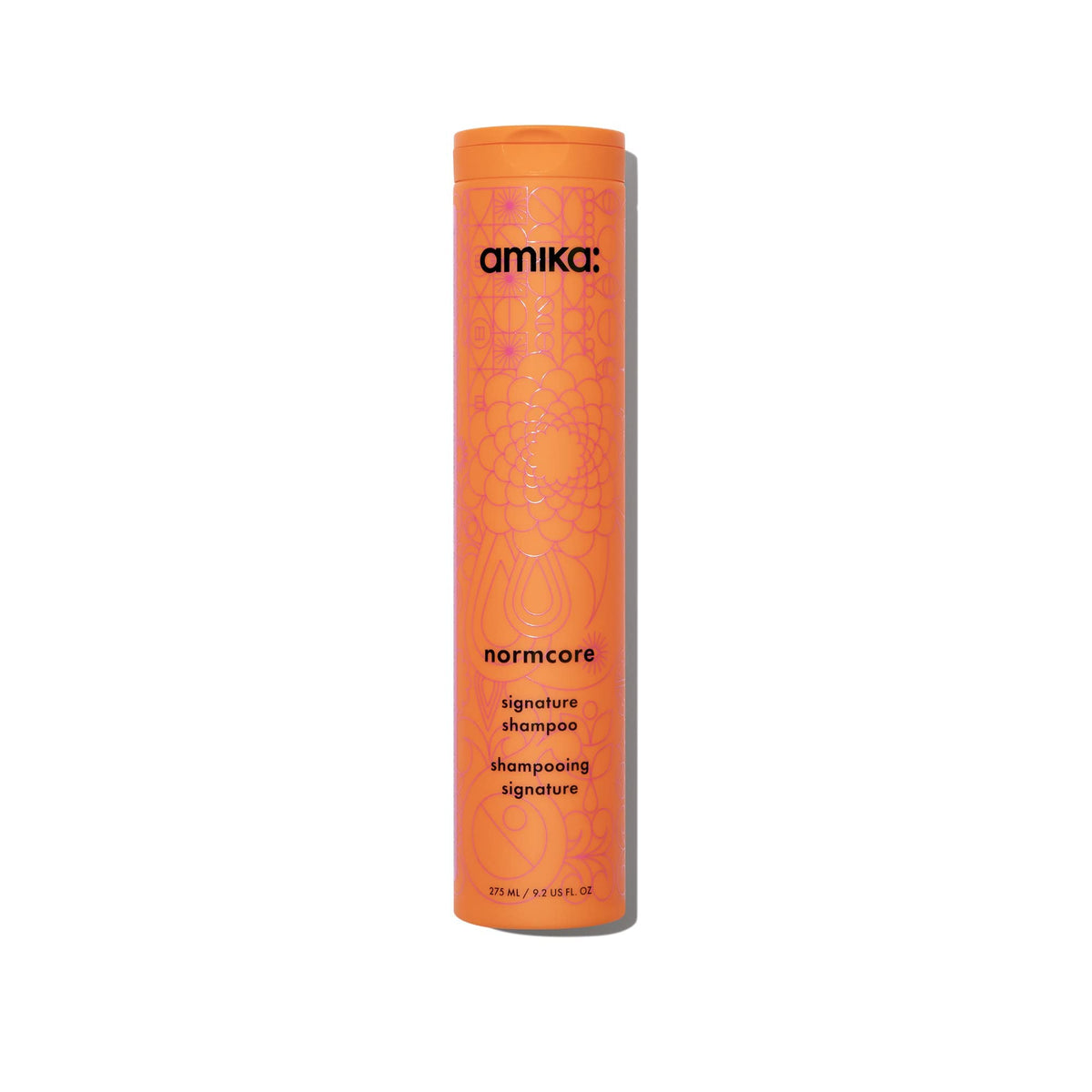 amika bottle front view showing label and 275ml size for brand recognition and clarity