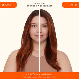 amika normcore conditioner creamy detail showing lightweight softness and manageability
