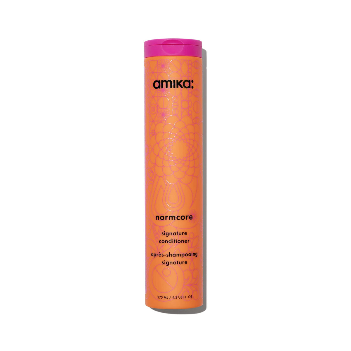 Amika Normcore front bottle showing brand and lightweight conditioning benefits