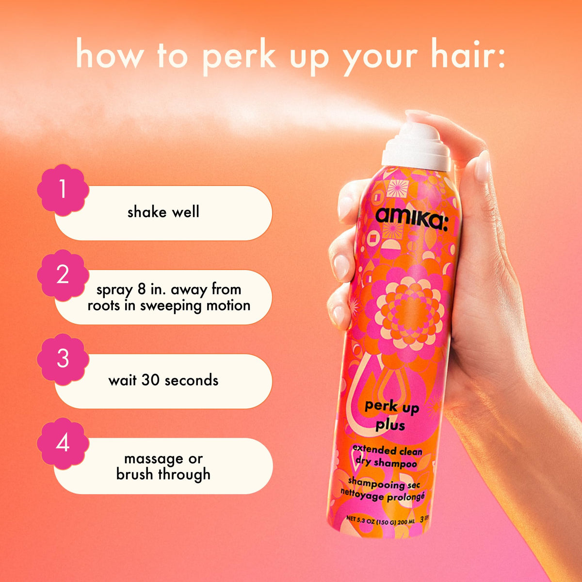 amika mist refreshing blonde hair and adding lift at the roots