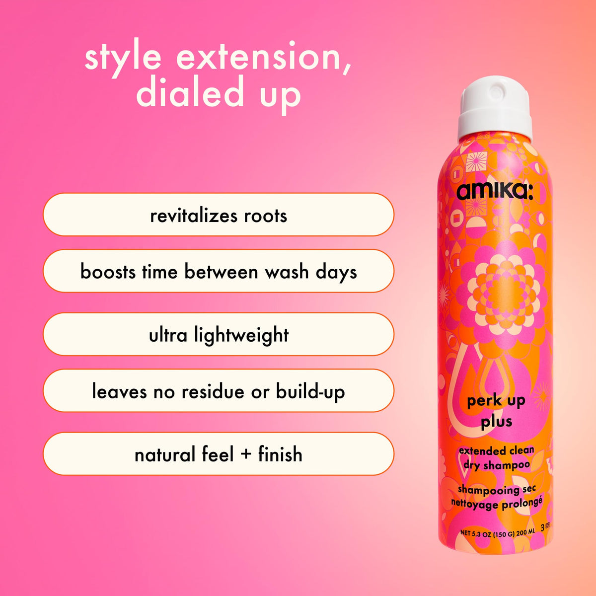 amika side label close-up showing ingredients and directions for clear use