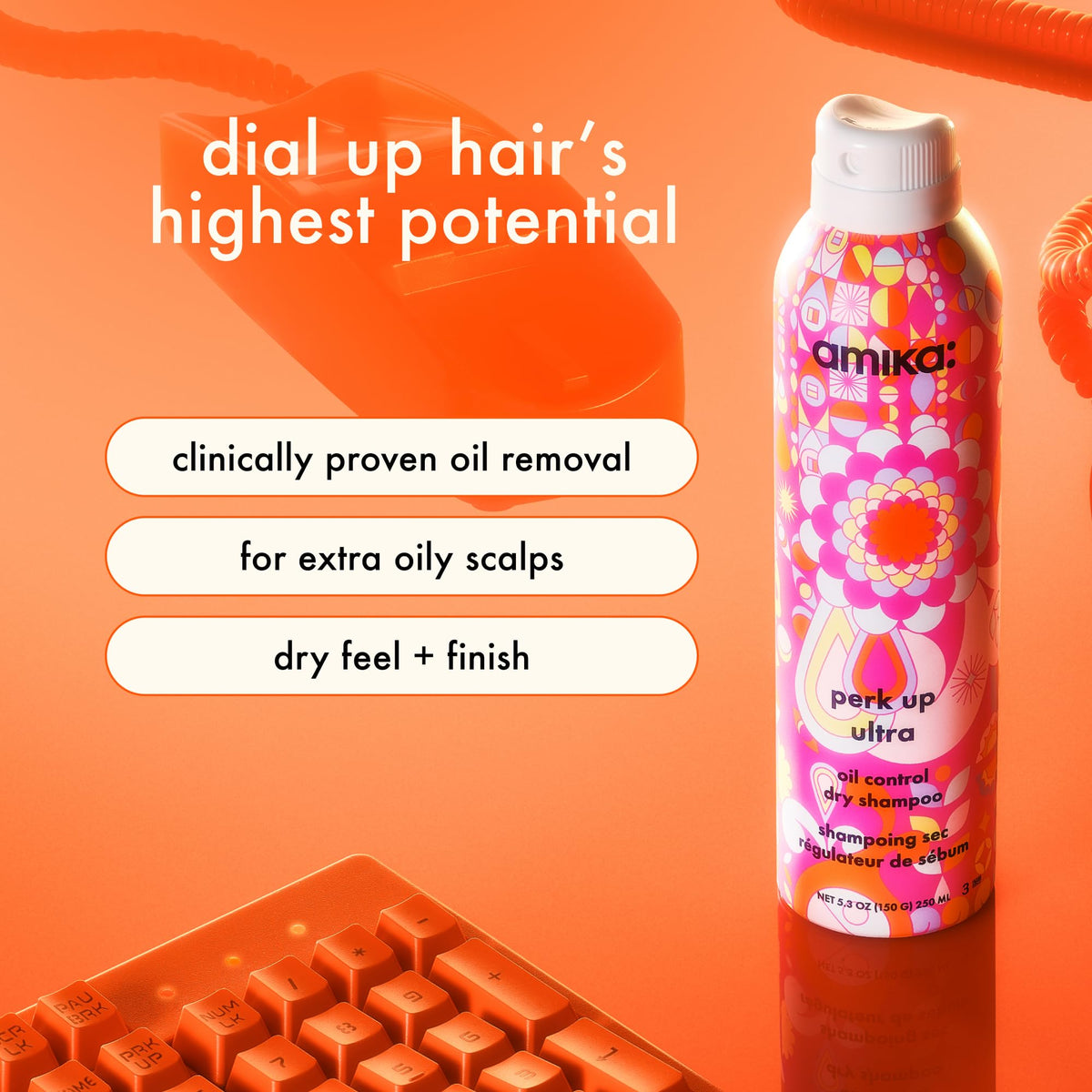 Amika aerosol nozzle close-up demonstrating even spray control