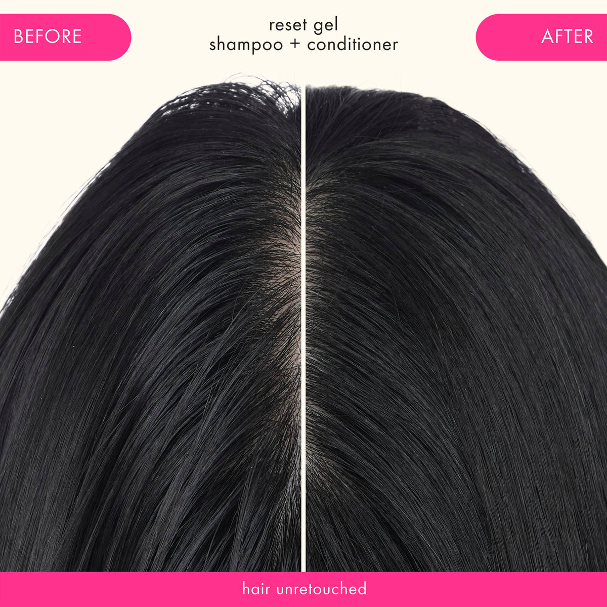 amika reset shampoo in hand illustrating easy grip and precise dispensing benefit