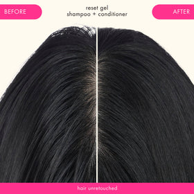 amika reset shampoo in hand illustrating easy grip and precise dispensing benefit