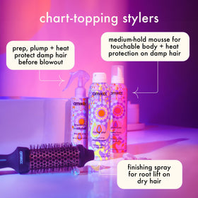 amika on styled hair lifestyle displays natural lift and movement
