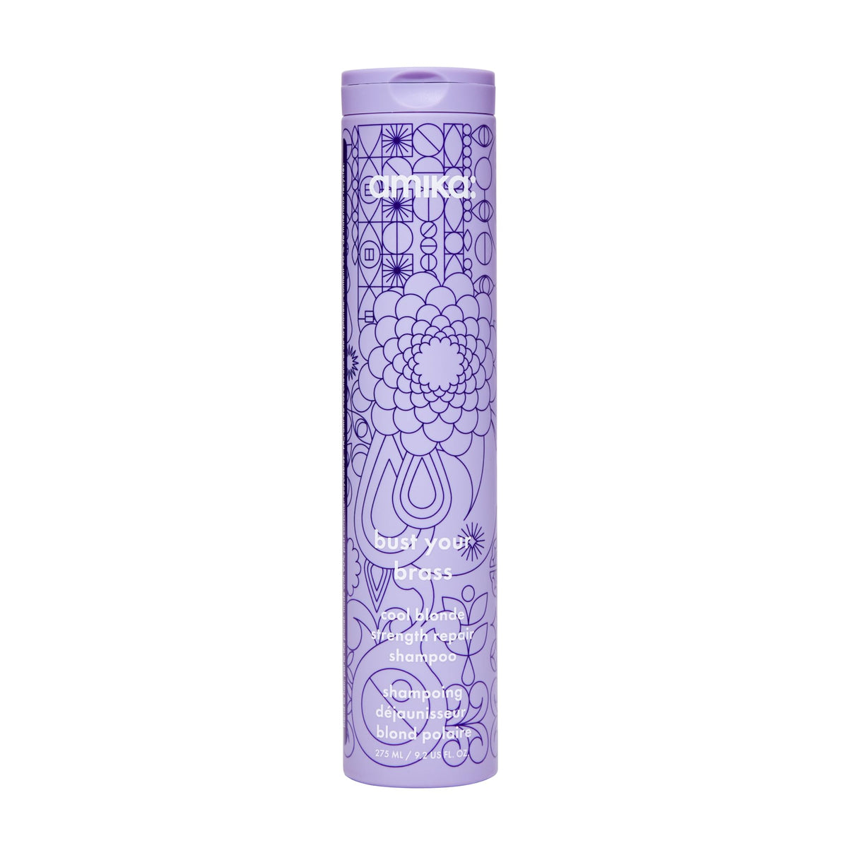 amika bottle front view showing product and benefits