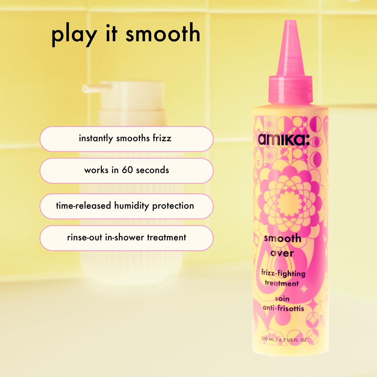 amika creamy mask texture close-up showing silky consistency and spreadability