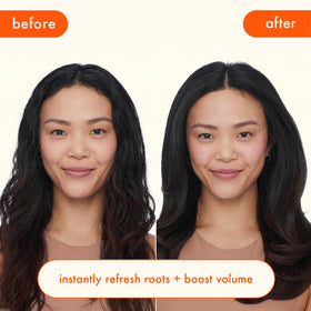 Amika spray on roots texture demonstrating oil absorption and lift