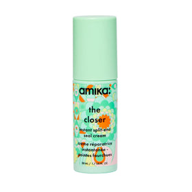 amika the closer front packaging showing sleek tube for fast smoothing