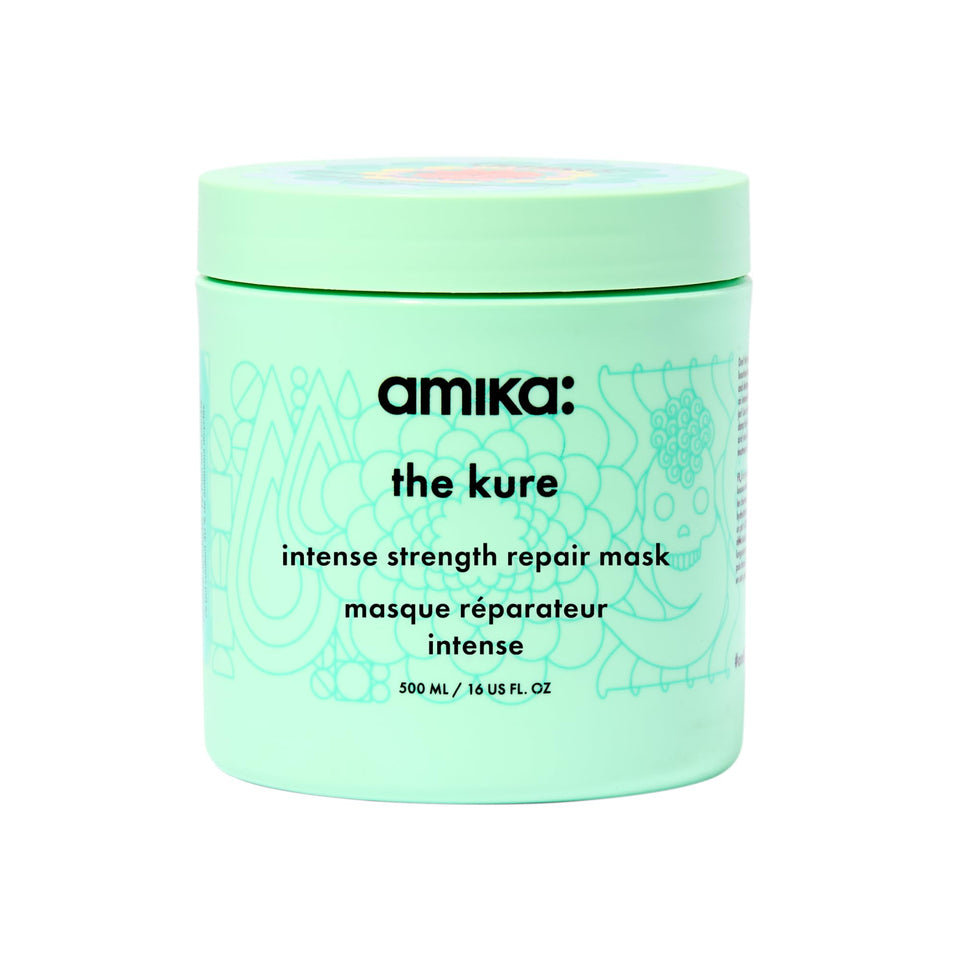 amika the kure 500ml jar front view showing product identity and easy grab size