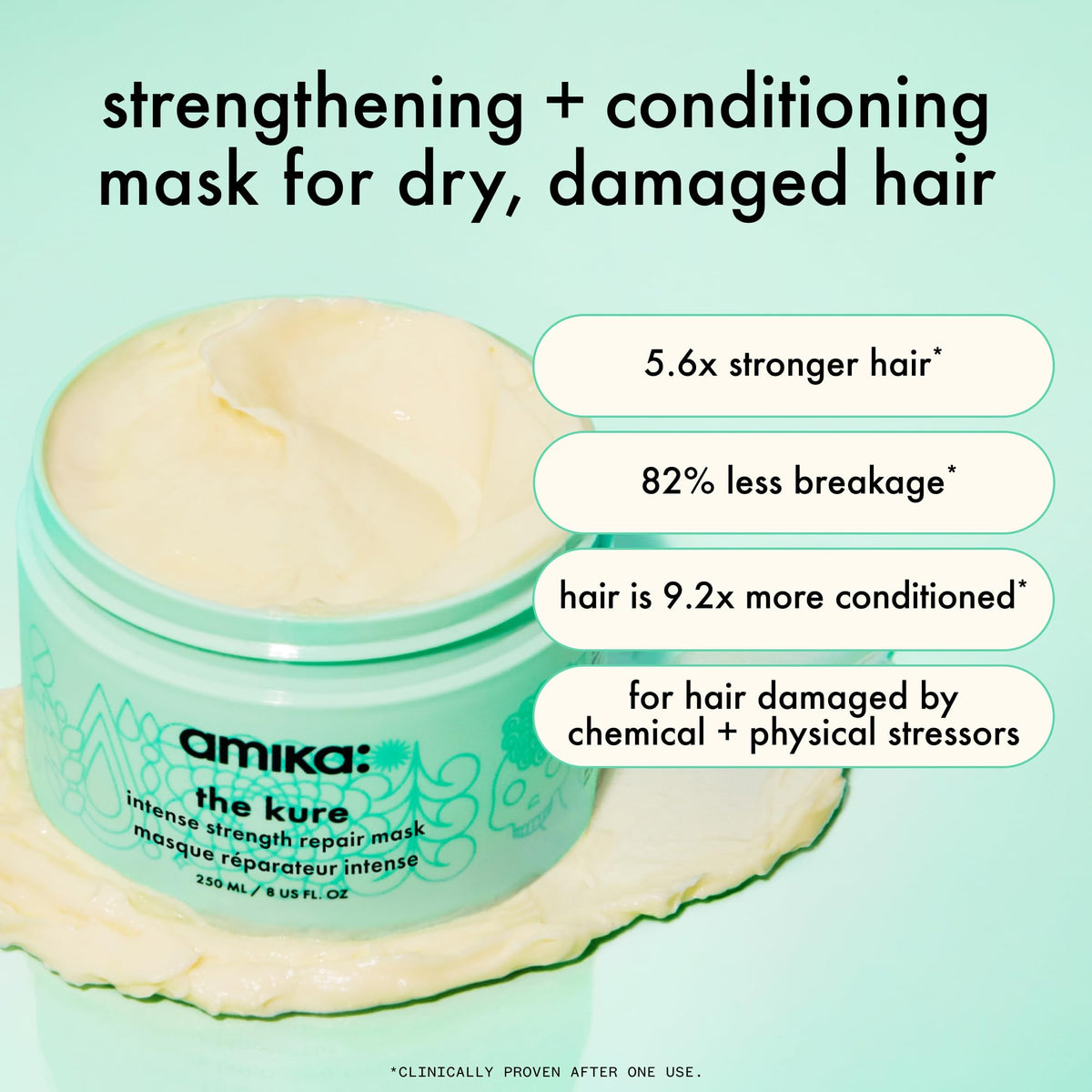 amika the kure cream texture close-up demonstrating rich hydration