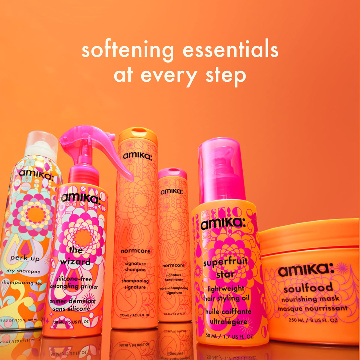 Amika applied on damp hair illustrating detangling and prep benefit