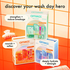 Amika travel-size Kure and Wizard contents laid flat for compact convenience