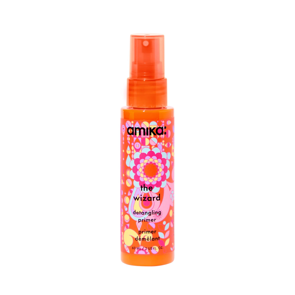 Amika The Wizard front packaging showing bottle and label, portable protection