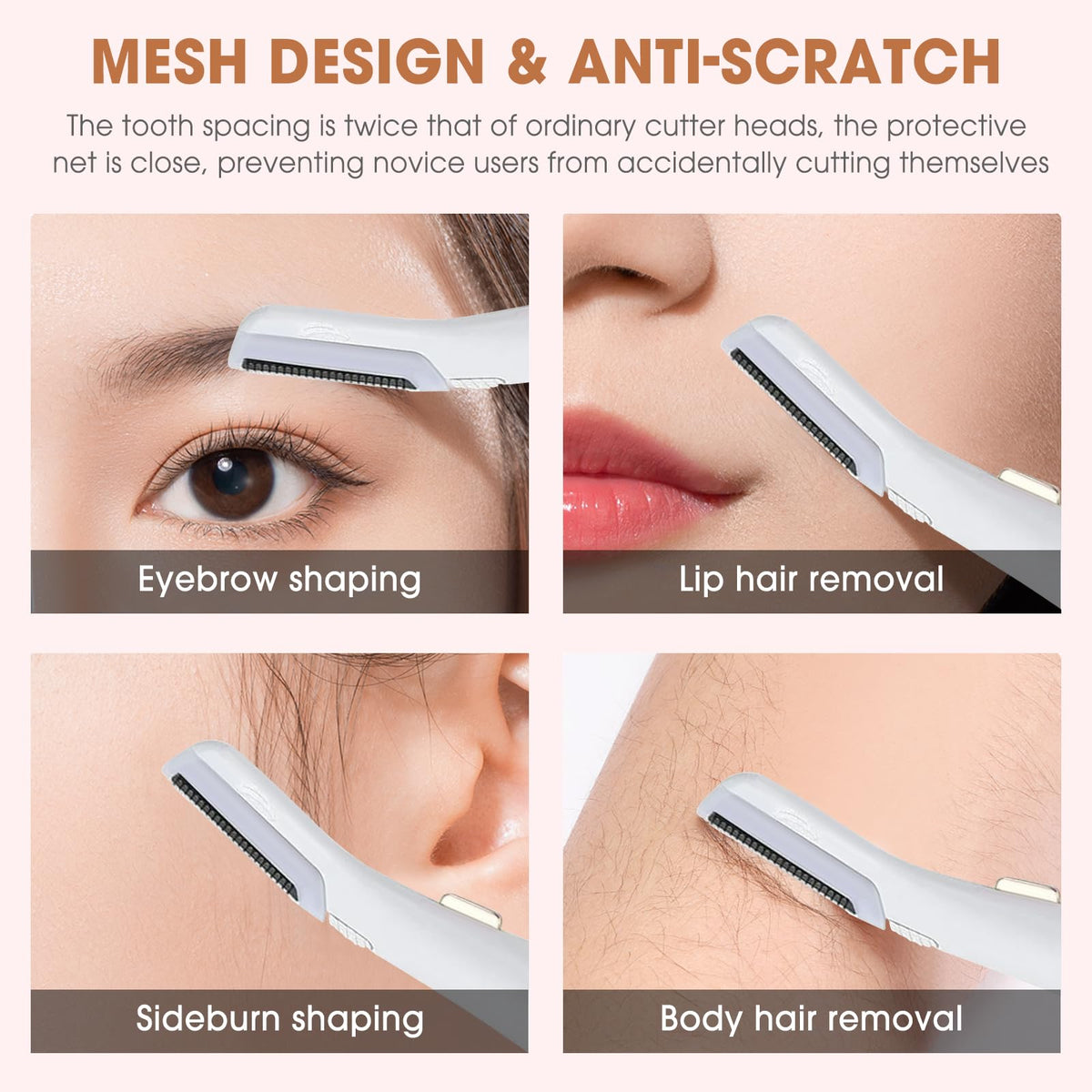 AMILKME blade snapped into Finishing Touch dermaplane razor for easy replacement