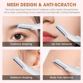 AMILKME blade snapped into Finishing Touch dermaplane razor for easy replacement