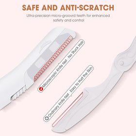AMILKME U-shaped arc detail that reduces friction and prevents nicks
