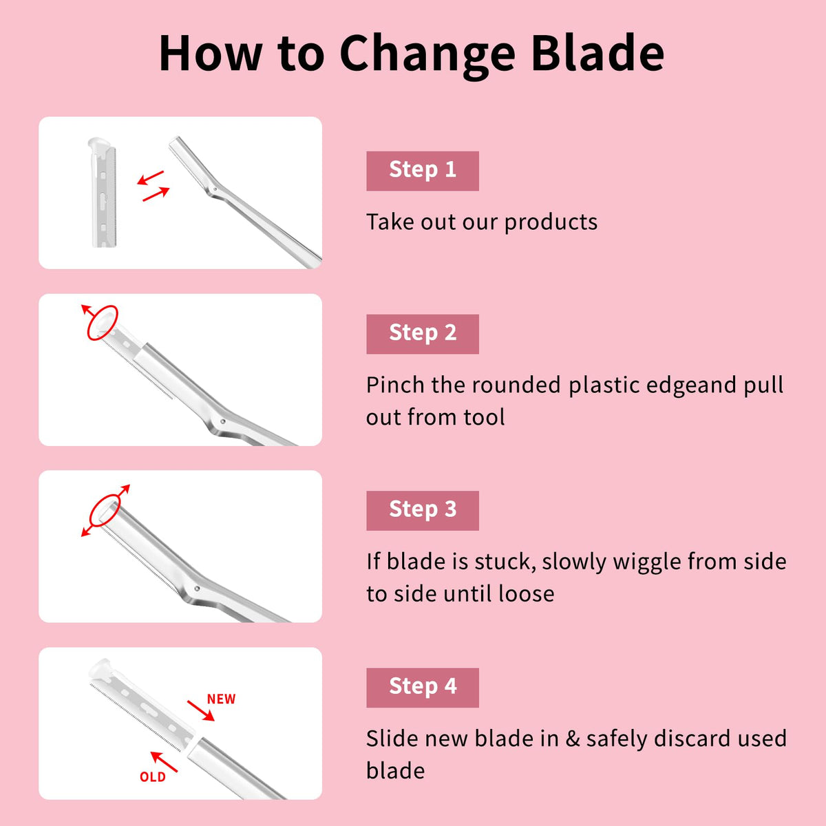 AMILKME open box revealing twenty sealed replacement blades for long-term use