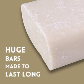 Amish Farms bar creating shaving lather showing smooth shave support