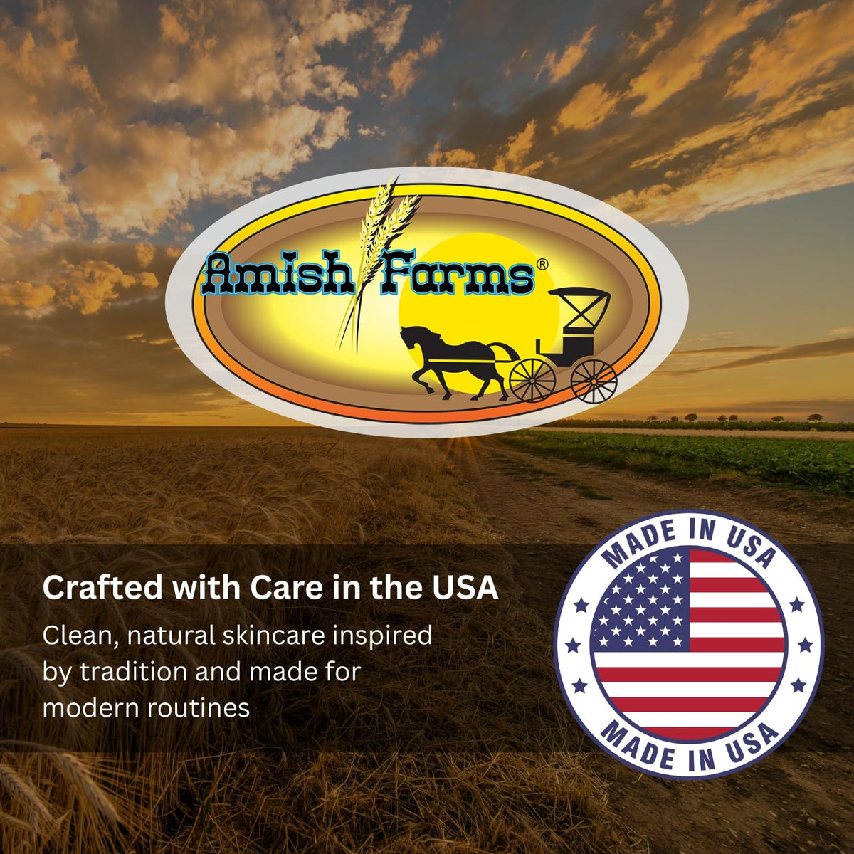 Amish Farms jar held in hand to show size and usable amount benefit