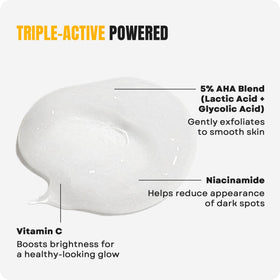Amlactin being applied to cheek to smooth texture and brighten
