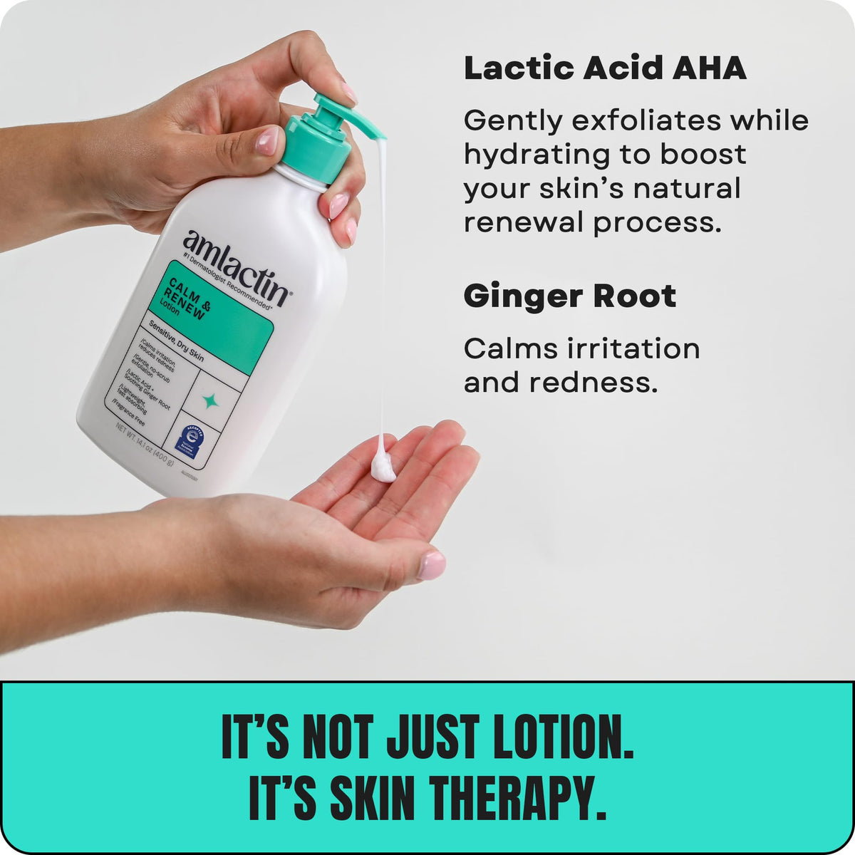 AmLactin being applied to forearm demonstrating smooth hydration and gentle exfoliation