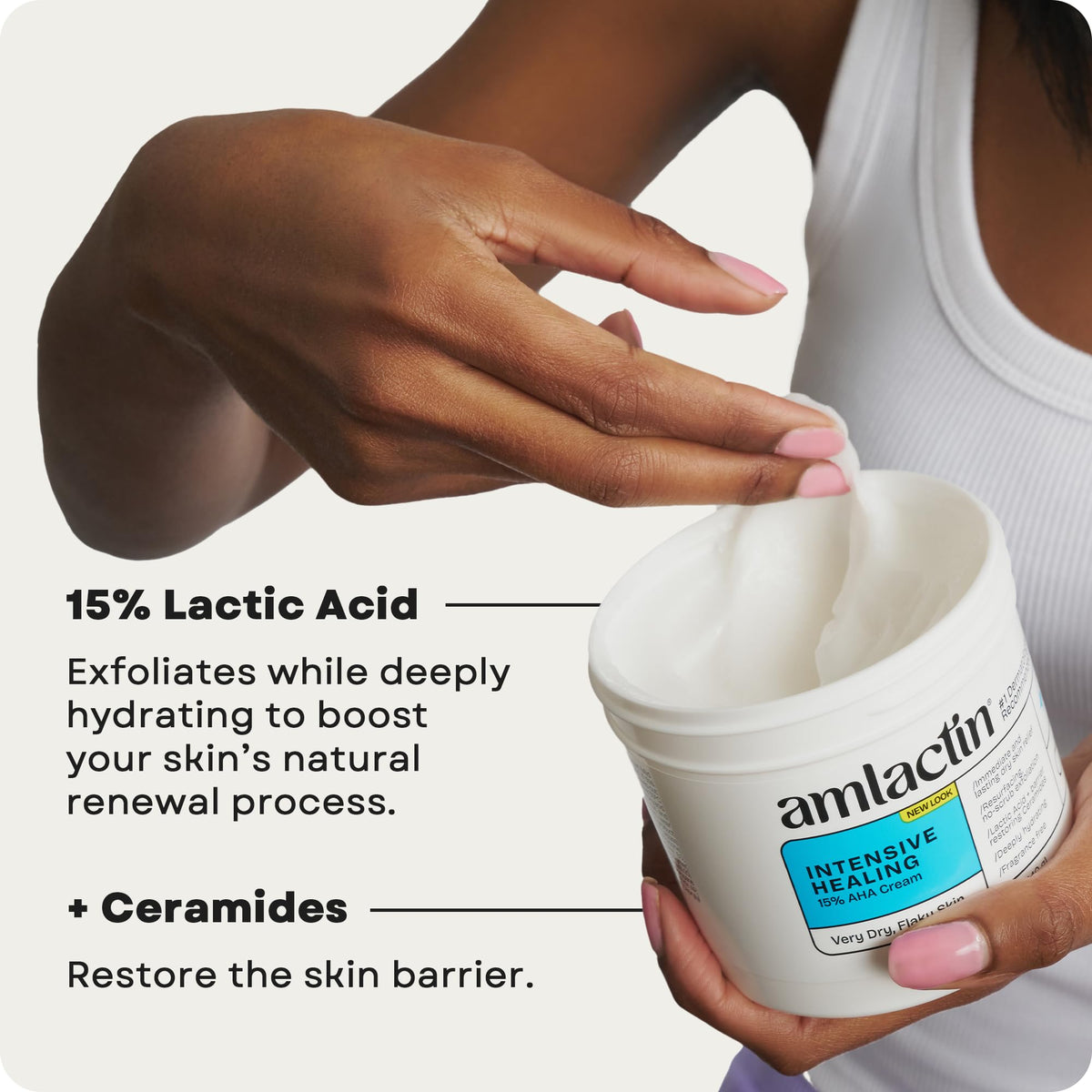 AmLactin being applied to elbow to show smoothing benefit
