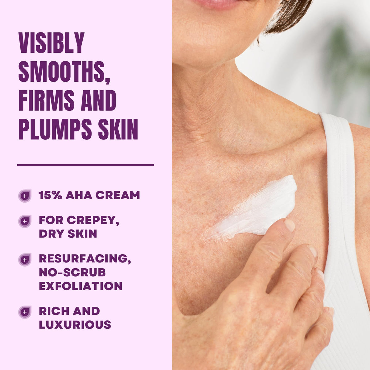 AmLactin cream texture close-up highlighting smooth consistency and fast absorption benefit