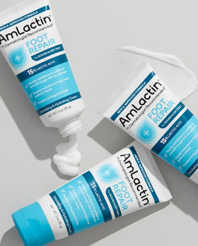 Cream spread on foot skin showing consistency and ability to penetrate thick areas