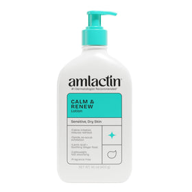 AmLactin front bottle view showing label and 14.1 oz size for confident purchase