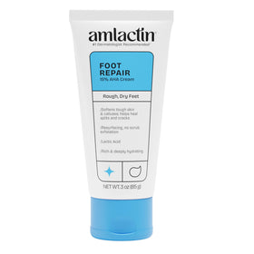 AmLactin front tube showing product and 15% lactic acid benefit