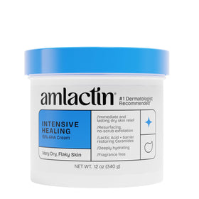 AmLactin tub front view showing label and size benefits hydration
