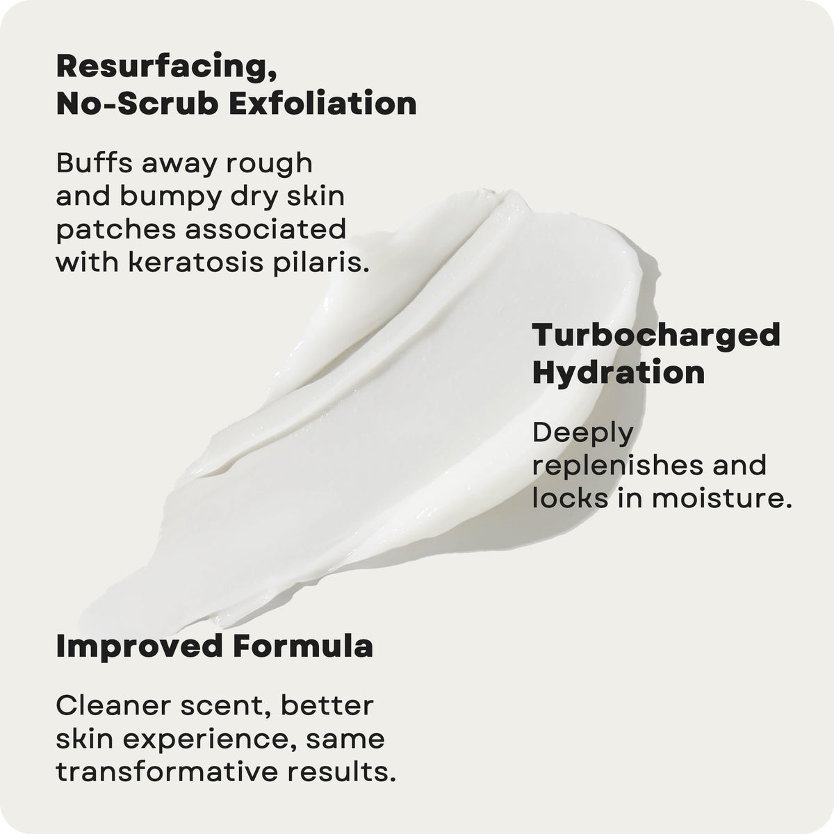 Applying AmLactin cream to arm to smooth bumps and hydrate skin