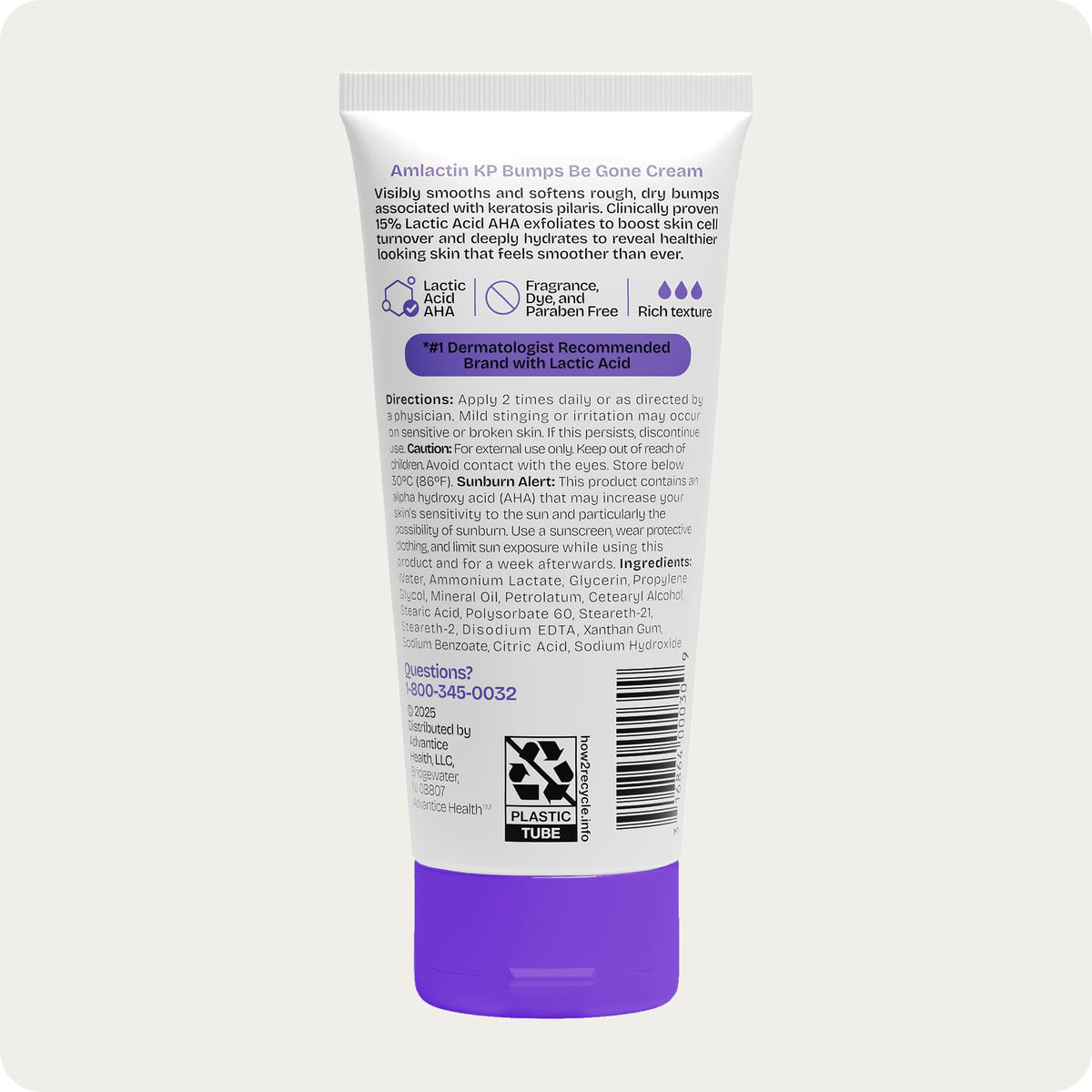 Bathroom setting with AmLactin tube showing daily routine convenience