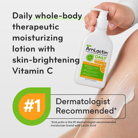AmLactin pump and label close-up highlighting active ingredients