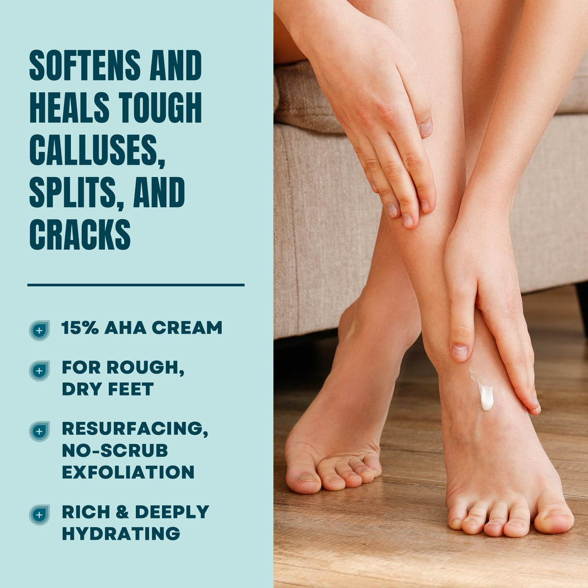 AmLactin cream texture closeup demonstrating rich moisturizing action