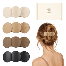 Amlaidu front view of four flat clips showing colors and compact design benefit